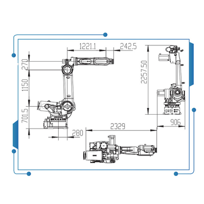 Робот GBS210-K2650 Китая робота 6 осей промышленный Palletizing с Gripper
