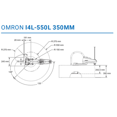 Робот робота Scara оси OMRON I4-450L 4 высокоскоростной для индустрии 3C