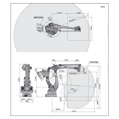 Робот CP500L 6axis Кавасаки с Gripper для руки робота регулируя и Palletizing