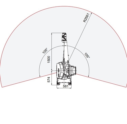 Среднего размера рука ABB IRB 5510 крася робота полезная нагрузка 13kg запястья руки робота 6 осей