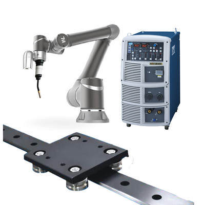 Рука робота TM TM5-900 Cobot со сварщиком сварочного огоня OTC TBI и рельсовой системой