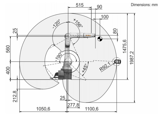 Рельс следа промышленного робота GBS KR10 R1100-2 KUKA линейный для руки робота заварки