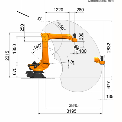 KUKA KR 180 R3200 PA полезная нагрузка 180 кг с ГНГБС робот-хватка для фабрик как палетный робот