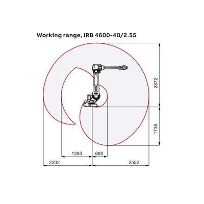 Подбирать и размещать роботизированную руку 6 оси ABB IRB 4600-40/2.55 с CNGBS робототехническим захватчиком для обработки робота