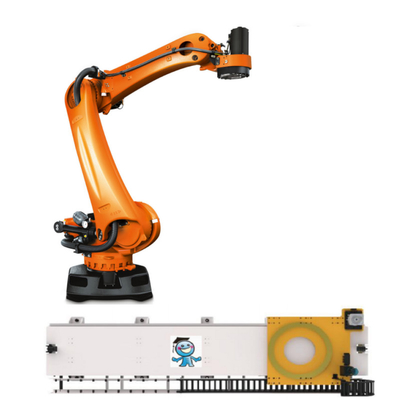 KUKA Палетизирующий робот KR 240 R3200 PA с рулевыми рельсами CNGBS в качестве автоматического палетизатора