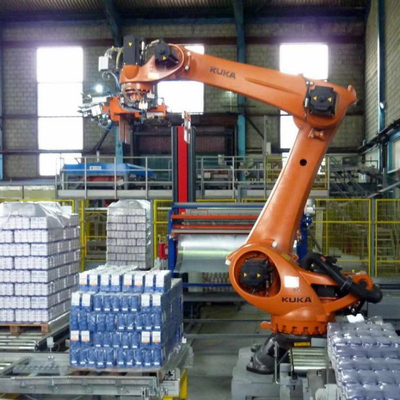 KUKA Палетизирующий робот KR 240 R3200 PA с рулевыми рельсами CNGBS в качестве автоматического палетизатора