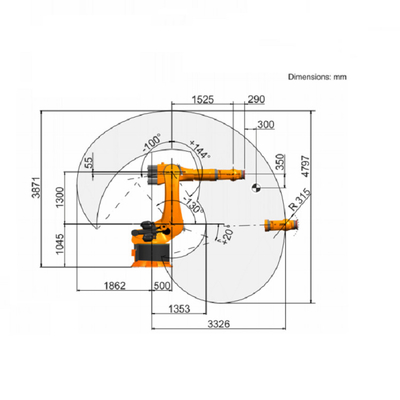 KUKA KR 240 R3330 Робот-палетизатор с линейным направляющим рельсом CNGBS в качестве автоматической машины