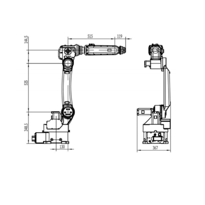 6 оси CNGBS Роботная рука GBS6-C1400 с другими сварщиками ARC CM350AR как сварочная машина для сварки