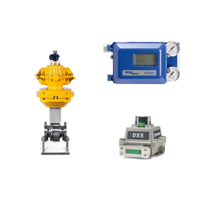 Пневматический клапан с Spirax Sarco Smart Valve Positioner SP500 и переключателем ограничений EMERSON