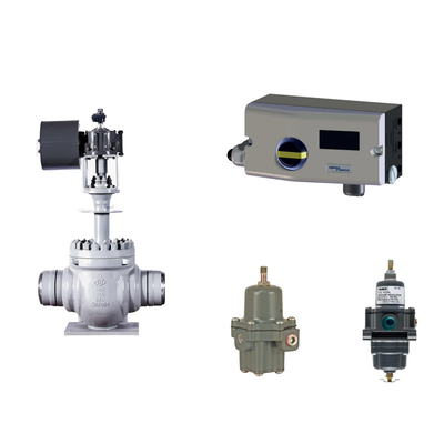 Пневматический клапан с Spirax Sarco Smart Valve Positioner SP7-10-11 и регулятором фильтра Fisher 67CFR