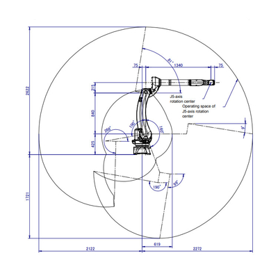Высокий охват Fanuc M-20iD / 12L 6 оси промышленный робот рука как сварочный робот для сварки