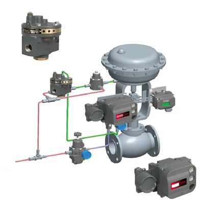 Управление давлением / потоком Скид с Fisher 1052/2052 Actuator и DVC6200 3610J клапан позиционировщик