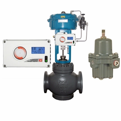 Завод управления клапанами использует Flowserve Logix 520MD/521MD/522MD клапан позиционировщик и Masoneilan78-40 регулятор