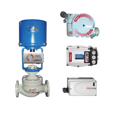 Пневматический клапан управления линейный с потоковым сервером LOGIX 520MD DIGITAL HART VALVE POSITIONER и ASCO соленоидный клапан на складе