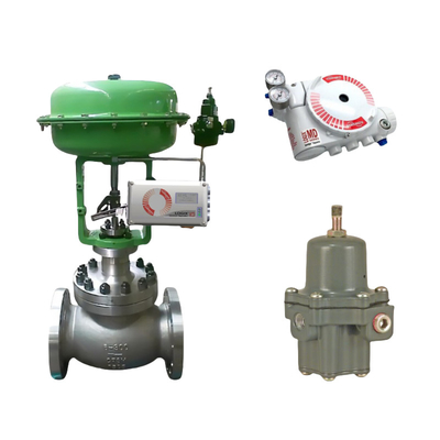 Пневматический клапан управления линейный с потоковым сервером LOGIX 520MD DIGITAL HART VALVE POSITIONER и ASCO соленоидный клапан на складе