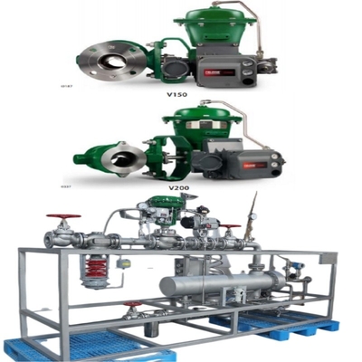Скид клапана управления потоком с Fisher Vee-Ball V150/V200/V300 клапан управления 2052 привода DVC6200 позиционировщик