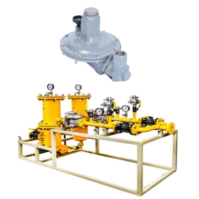 Скид клапана природного газа, оборудованный регуляторами серии Emerson Fisher T205/T205M и датчиком давления WIKA