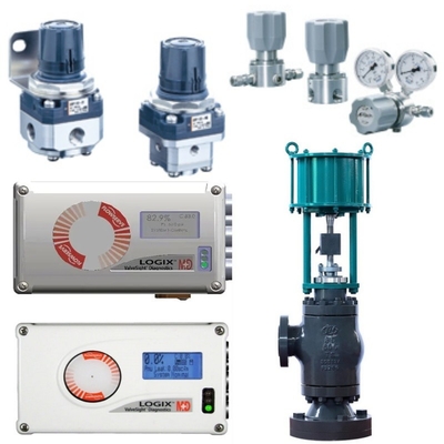 Управляющий клапан, оборудованный Flowserve Logix 520MD Smart Valve Positioner Bracket Pneumatic Actuator SMC Filter Pressure Reducing Valve