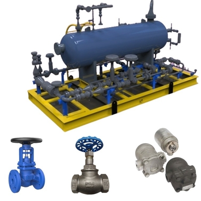 Spriaxsarco Stop Valve HV3/BSA2T и плавающий паровой ловушка с битермо пневматические клапаны управления для труб и паровой системы