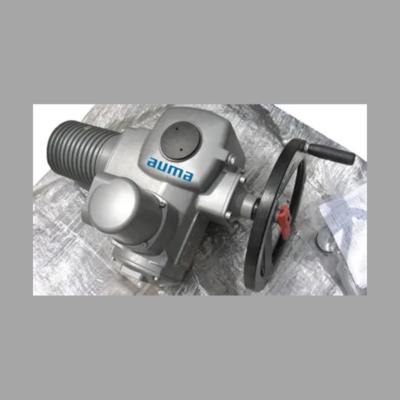 Motorized ball valve with an AUMA GS part-turn gearbox and SA multi-turn modular universal electric actuator.