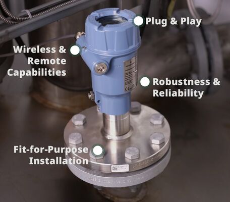 Emerson Wireless HART Неконтактный радиолокационный излучатель уровня Rosemount 3408 Измерения уровня монитора