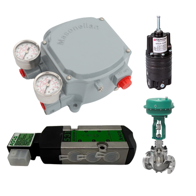 Masoneilan SVI1000G/IM intelligent valve positioner with magnetic feedback function, paired with Rotork Fairchild M22 pneumatic relay