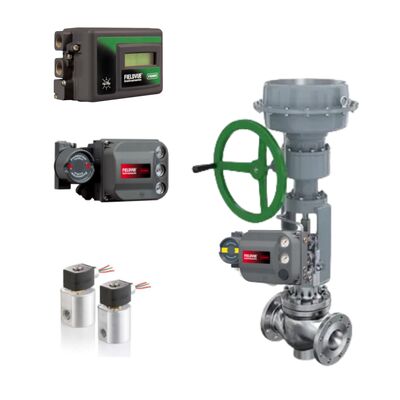 Oil and Gas Industry Pneumatic Valve Positioner Fisher DVC2000 DVC6200 3661 And ASCO 2 Way Solenoid Valve 