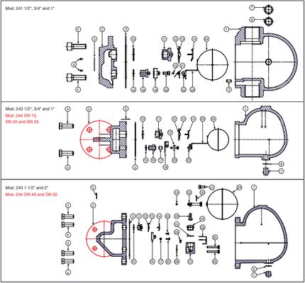 Pressure Reducing Equipment VYC Industrial Thermodynamic Steam Trap 041 042 Steam Condensate Extraction Valve for Steam Pipe 