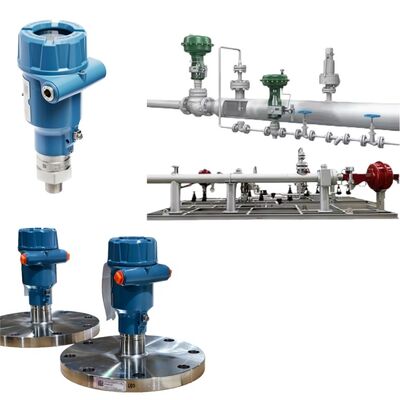 Новый диапазон измерений 30 м Флангированное соединение Розмаунт 3408 Уровень передатчика Неконтактный радар для трубы