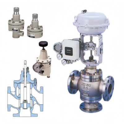 KOSO 521F 522F 3-сторонние диверсионные смешивающие шаровые клапаны 500A 520A Верхнеуправляемые одноместные угловые клапаны