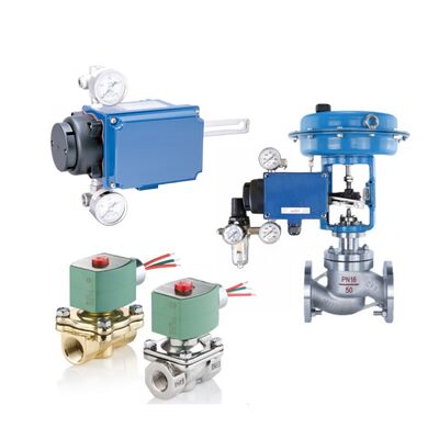 ASCO Solenoid Spool Valves and Azbil 100 Series Model AVP100 102 Smart Valve Positioner Valve Controller