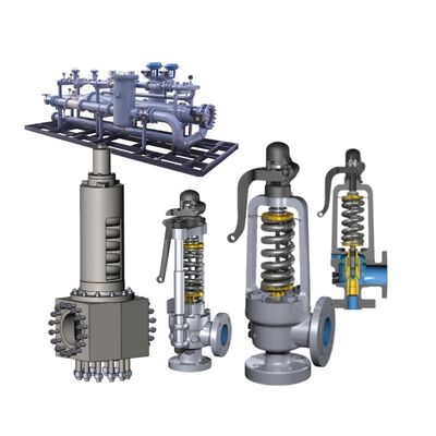 Консолидированный пружинный клапан безопасности для высокотемпературного пара с максипотоком с стандартом API 526