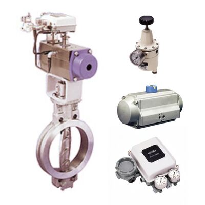 Задвижки дисковые KOSO 600B с литым корпусом и пневматическими приводами 6300RA для промышленного применения