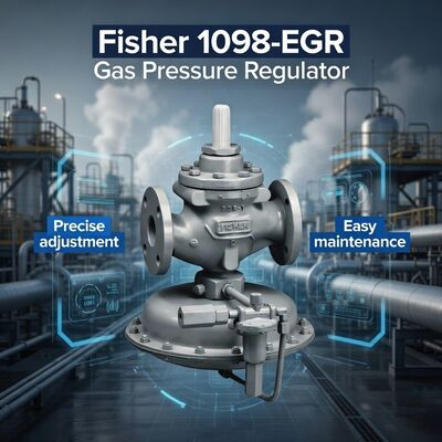 Редуктор давления природного газа Fisher 1098-EGR с пилотным управлением и высокой точностью для промышленного применения