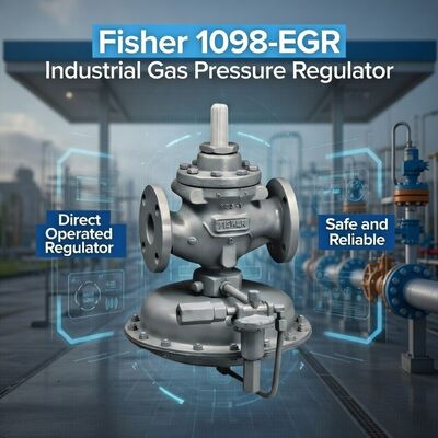 Fisher 1098-EGR Управляемый пилотом регулятор давления газа большой мощности с максимальным давлением 1500 psig