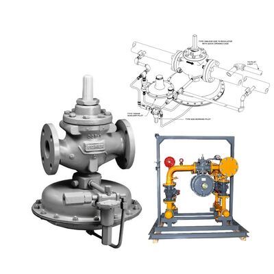 Fisher 1098-EGR Управляемый пилотом регулятор давления газа большой мощности с максимальным давлением 1500 psig