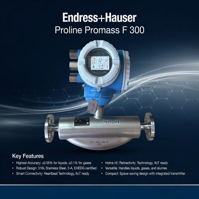 Промышленный расходомер Endress Hauser E+H Proline Promass F 300 с массовым расходомером по Кориолису Цена