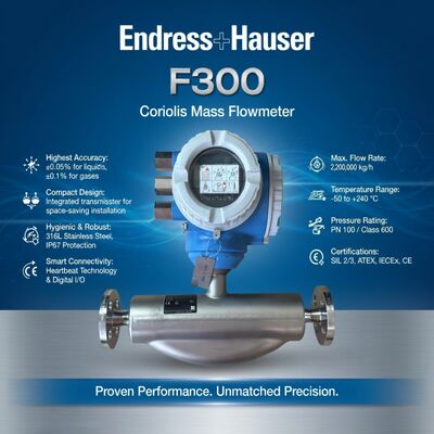 Endress+Hauser Proline Promass F 300 8F3B40 8F3B80 Кориолисовый массовый потокомер Массовый потокомер