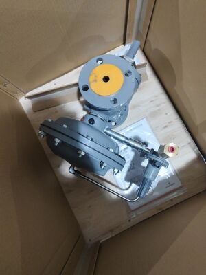 Установка на раме с редукционными клапанами Fisher типов 1098-EGR и 1098H-EGR и регулятором 63EG-98HM с запасом