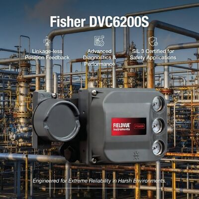 В наличии полевой цифровой позиционер клапана F-isher DVC6200 FIELDVUE с HART, электропневматический контроллер 4-20 мА для пневматического привода