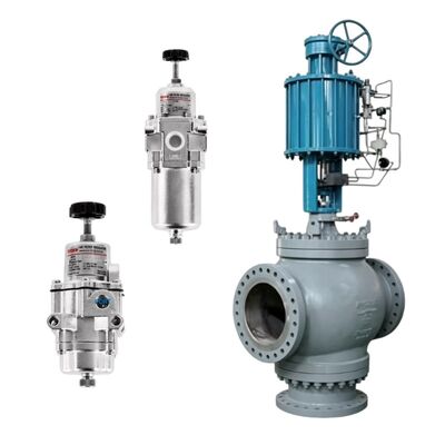 Wuzhong 3 Way Diverting Mixing Valve ACT with Rotork YT Filter Regulator for Petrochemical Thermal Power