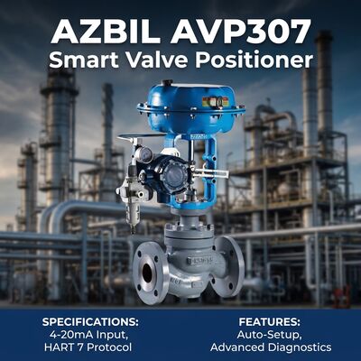 Azbil AVP300 Умный позиционирующий клапан с HART6 коммуникацией 4-20 mA постоянного тока входного сигнала и ± 1,0% точности F.S. для пневматических клапанов управления