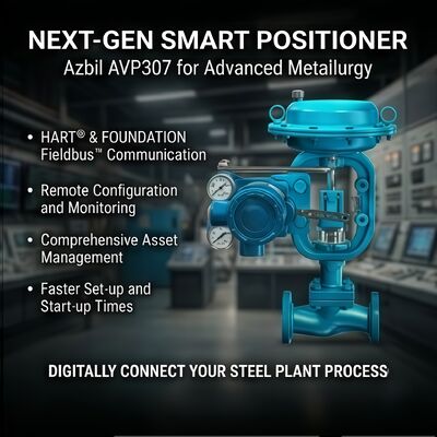 Azbil AVP307 Digital HART Pneumatic Valve Positioner с входом 4-20 mA постоянного тока и точностью ± 1,0% F.S.