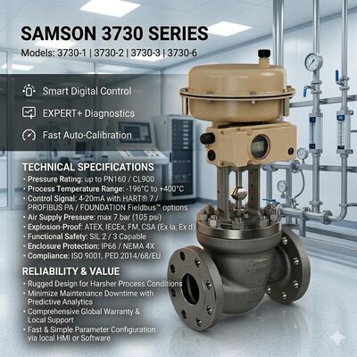 НОВЫЙ умный позиционер клапана SAMSON 3730 3730-3 3730-4 Позиционер 3277 Пневматический привод Регулирующий клапан Samson Оригинальный поставщик