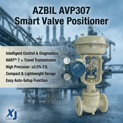 Stock Azbil AVP307 Digital Electro Pneumatic HART Control Valve Positioner Solenoid Pilot Valve Pneumatic Control Valve