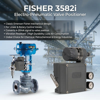 Оригинальный E-merson F-isher 3582i Электропневматический позиционирующий клапан с 582i конвертером 4-20mA