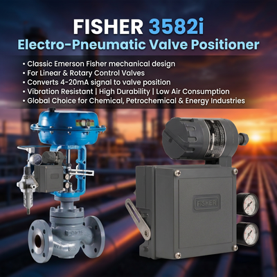 F-isher 3582i Mechanical Electro Pneumatic Valve Positioner OEM однодействующие клапаны управления