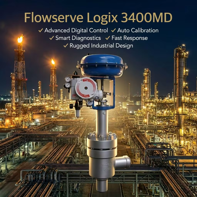 Flowserve Logix 3400MD Умный позиционирующий клапан с защитой IP66 протокола HART и точностью ± 0,5%