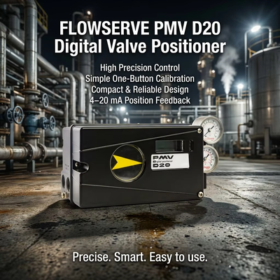 Flowserve PMV D20 Digital Valve Positioner with HART Communication IP66/NEMA 4X Enclosure and 4-20 mA DC Input
