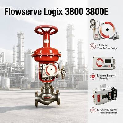 Высокоточный цифровой позиционер клапана Flowserve Logix 3800 3800E, надежные детали регулирующего клапана на складе
